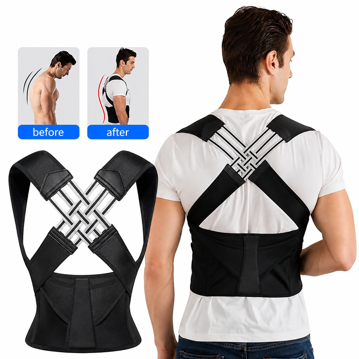 Adjustable Posture Corrector Belt for Men & Women