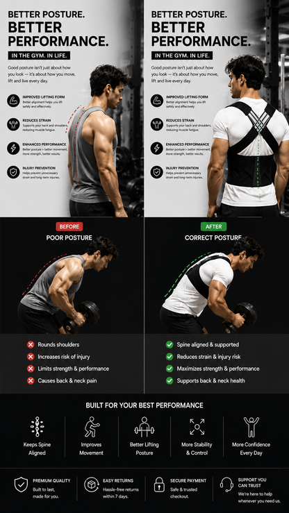 Adjustable Posture Corrector Belt for Men & Women