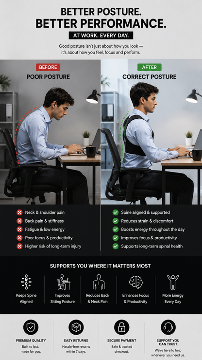 Adjustable Posture Corrector Belt for Men & Women