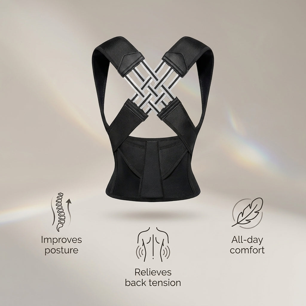 Adjustable Posture Corrector Belt for Men & Women | Velmora Essentials enhanced 2