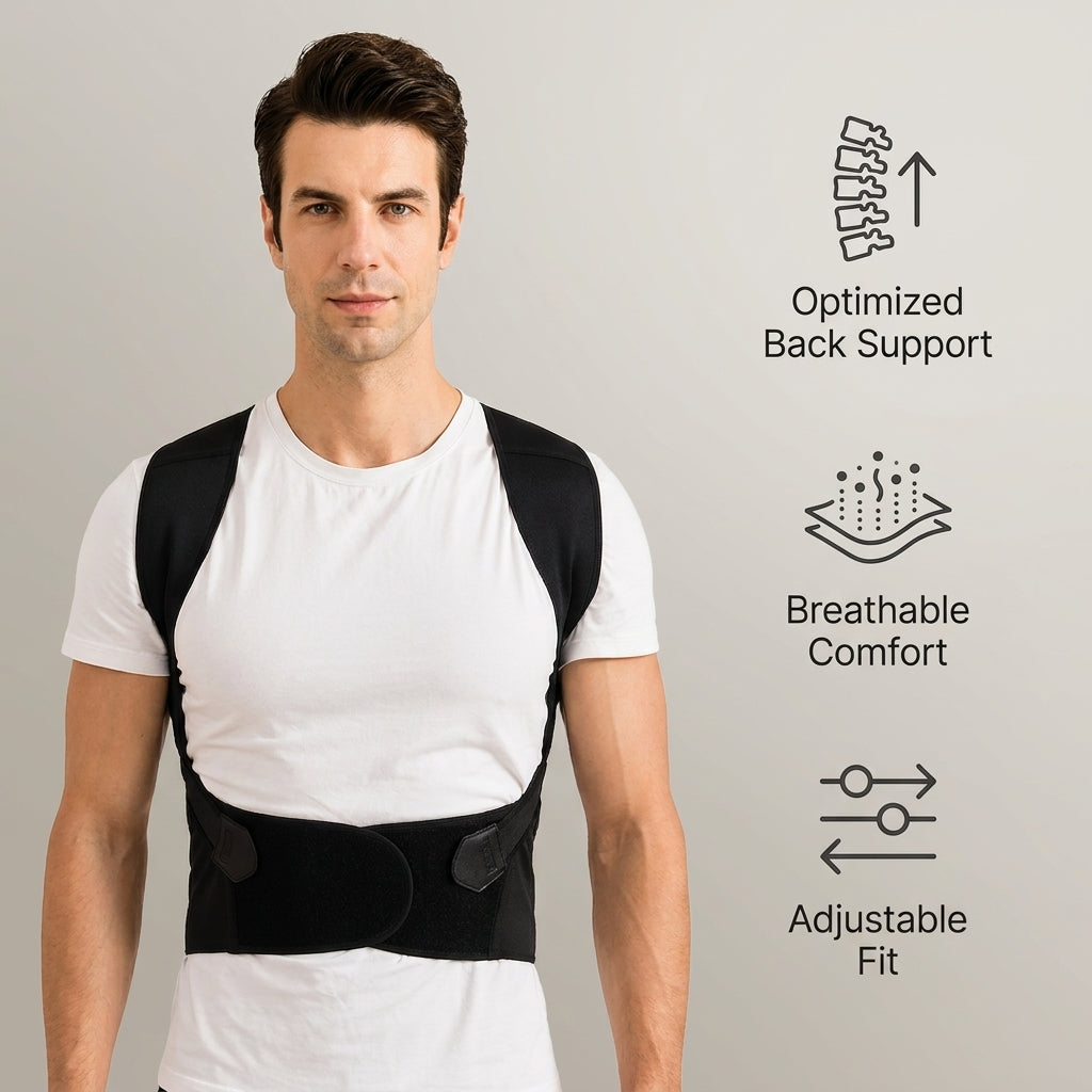 Adjustable Posture Corrector Belt for Men & Women | Velmora Essentials enhanced 3